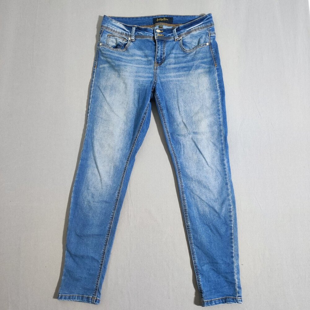 Indigo Rein Jeans women's junior size 13/30  denim blue ankle skinny high rise